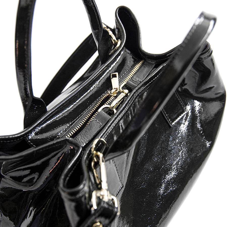 Laura Di Maggio MILANO VERNICE – Borsa In Pelle Verniciata Nera