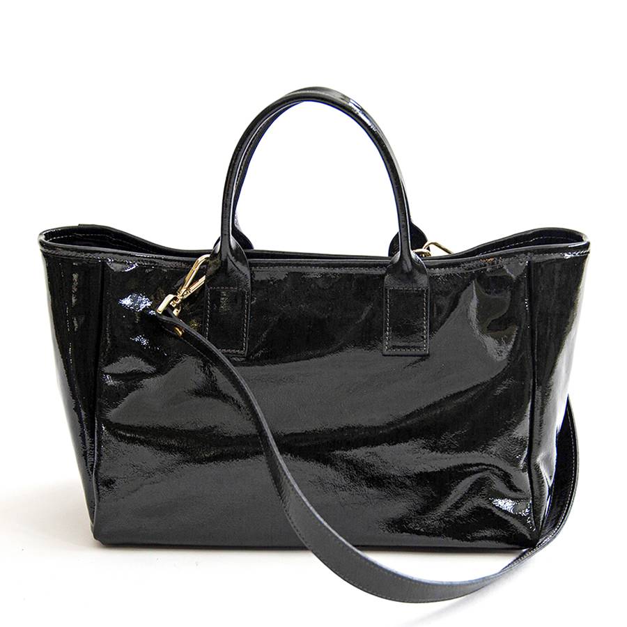 Laura Di Maggio MILANO VERNICE – borsa in pelle verniciata nera