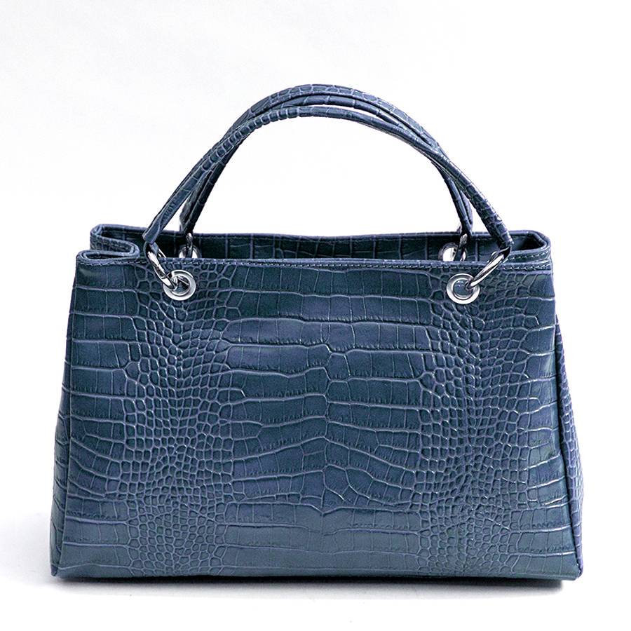 Laura Di Maggio MISTY – bauletto in pelle stampa cocco avio