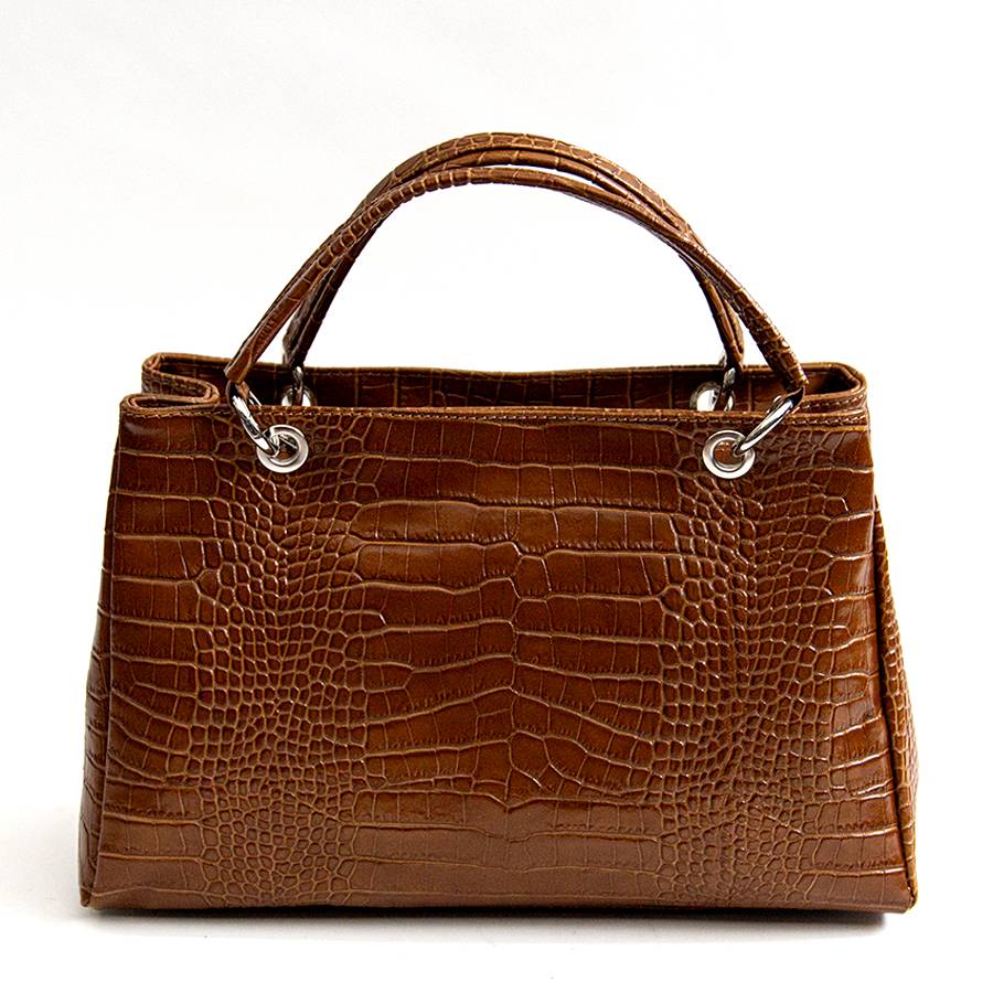 Laura Di Maggio MISTY – bauletto in pelle stampa cocco cuoio