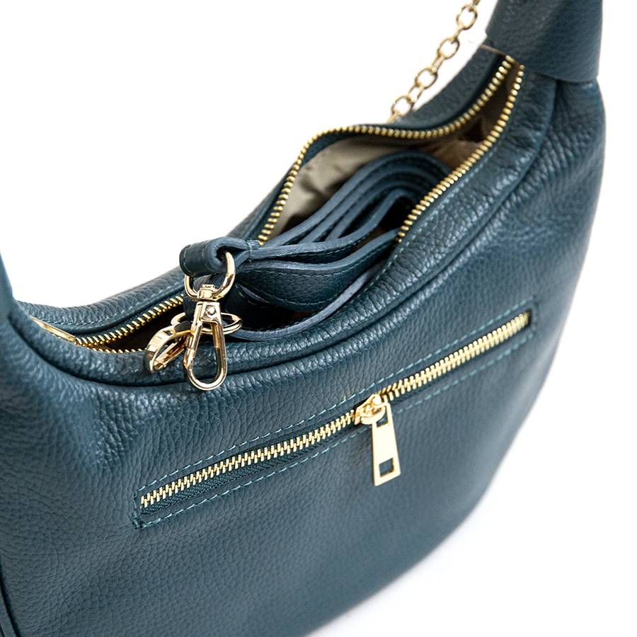 Laura Di Maggio MOON – Borsa A Spalla In Pelle Petrolio