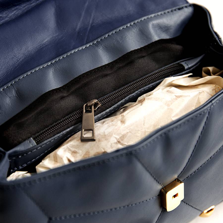 Laura Di Maggio MUSA – Borsa In Pelle Nappa Trapuntata Con Borchie Notte