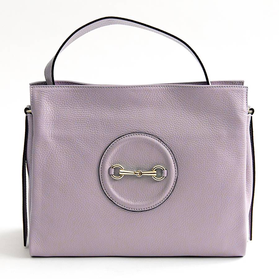 Laura Di Maggio NAIA – borsa con morsetto in pelle lilla