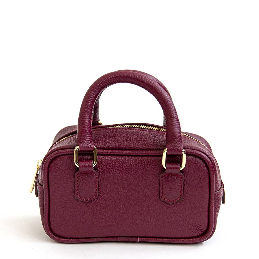 Laura Di Maggio NENA – Miny bauletto in pelle vinaccia