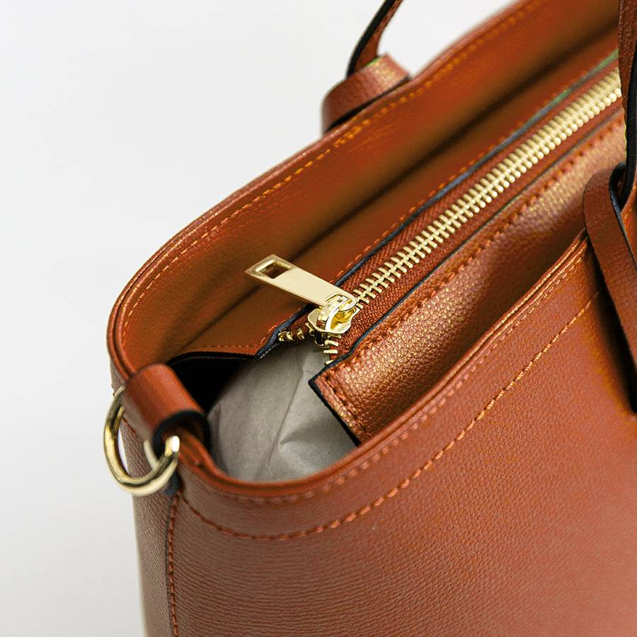 Laura Di Maggio NIKITA – Shopping In Pelle Saffiano Mattone