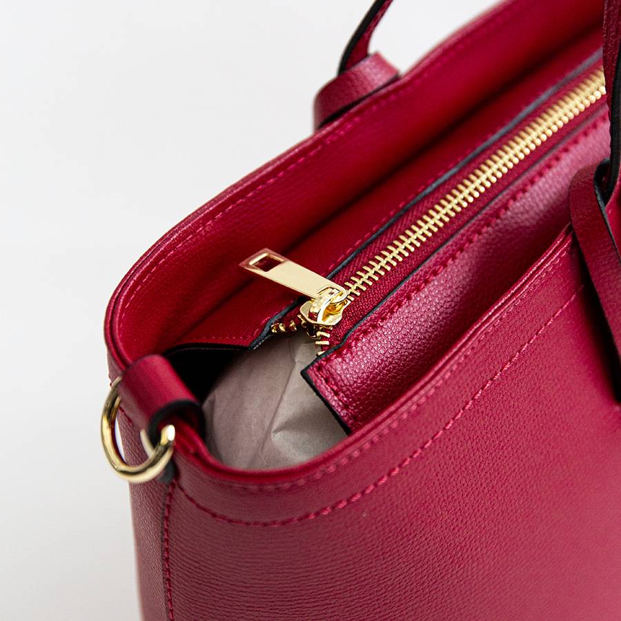 Laura Di Maggio NIKITA – Shopping In Pelle Saffiano Rubino