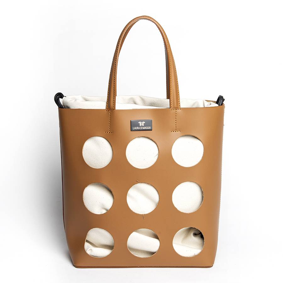 Laura Di Maggio NOAH TOTE – Borsa in pelle elegant traforata cuoio