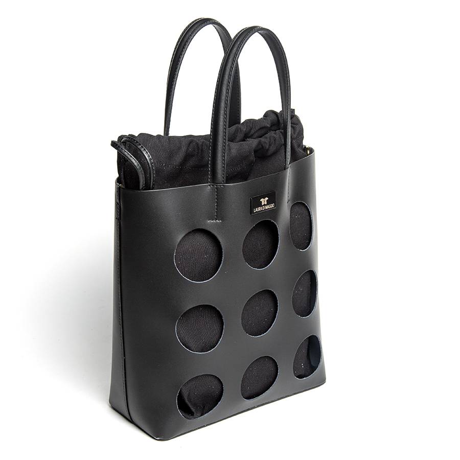 Laura Di Maggio NOAH TOTE – Borsa In Pelle Elegant Traforata Nera