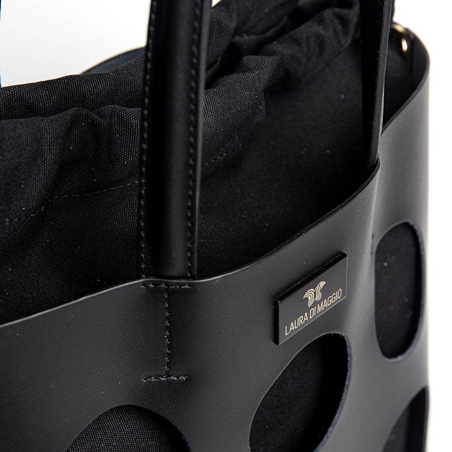 Laura Di Maggio NOAH TOTE – Borsa In Pelle Elegant Traforata Nera