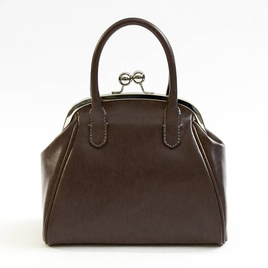 Laura Di Maggio NONNA – Borsa a clutch in nappa testa di moro