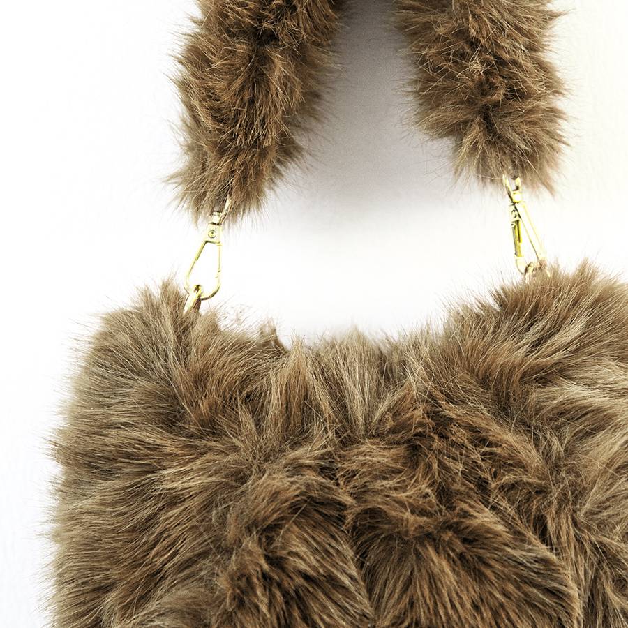 Laura Di Maggio NUVOLA – Baguette In Ecopelliccia Beige