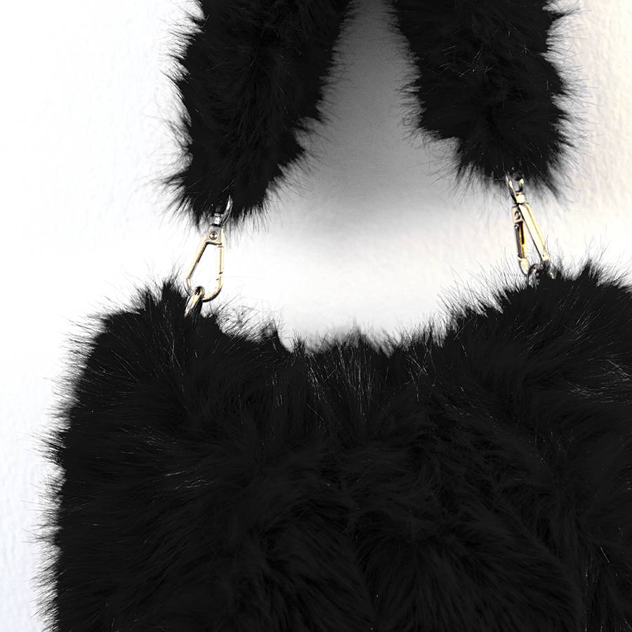 Laura Di Maggio NUVOLA – Baguette In Ecopelliccia Nero