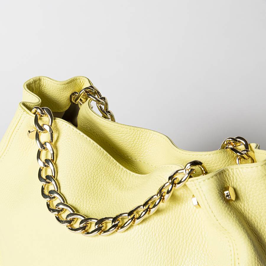 Laura Di Maggio PEACH – Borsa A Mano Con Catena In Pelle Limone
