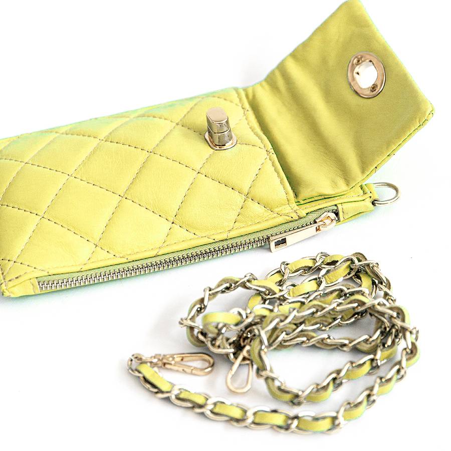 Laura Di Maggio PORTACELLULARE – Nappa Trapuntata Giallo