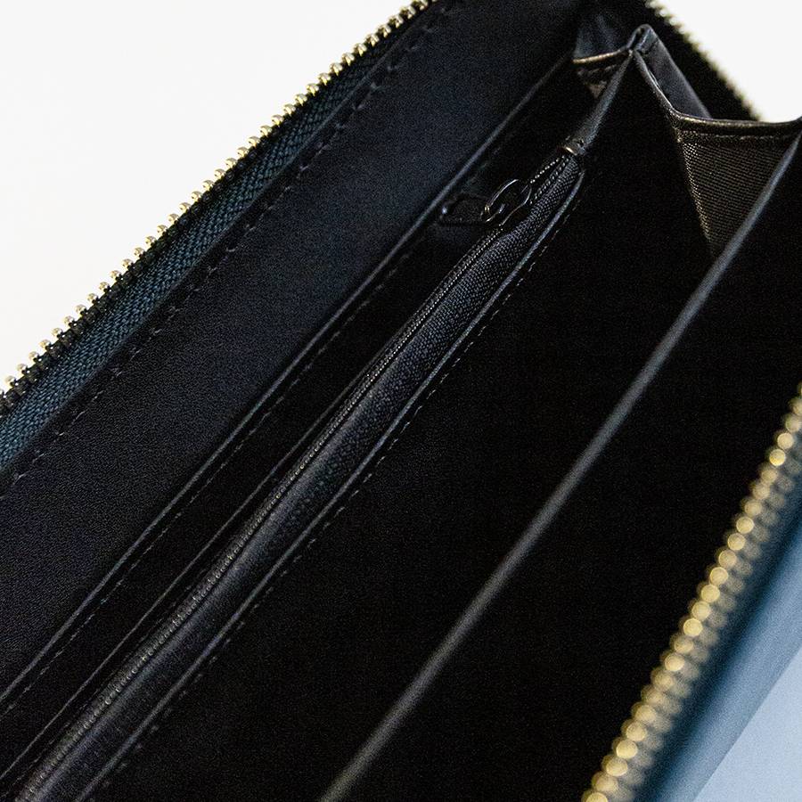 Laura Di Maggio PORTAFOGLIO In Pelle Elegant Petrolio