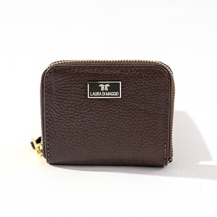 Laura Di Maggio PORTAFOGLIO Mini in pelle testa di moro