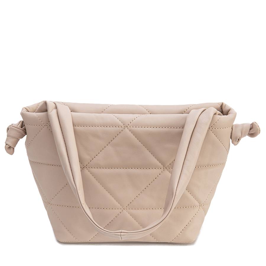 Laura Di Maggio RITA – borsa in pelle soft trapuntato cipria
