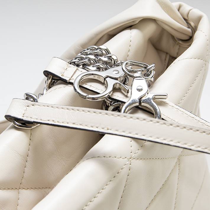 Laura Di Maggio RITA – Borsa In Pelle Soft Trapuntato Latte