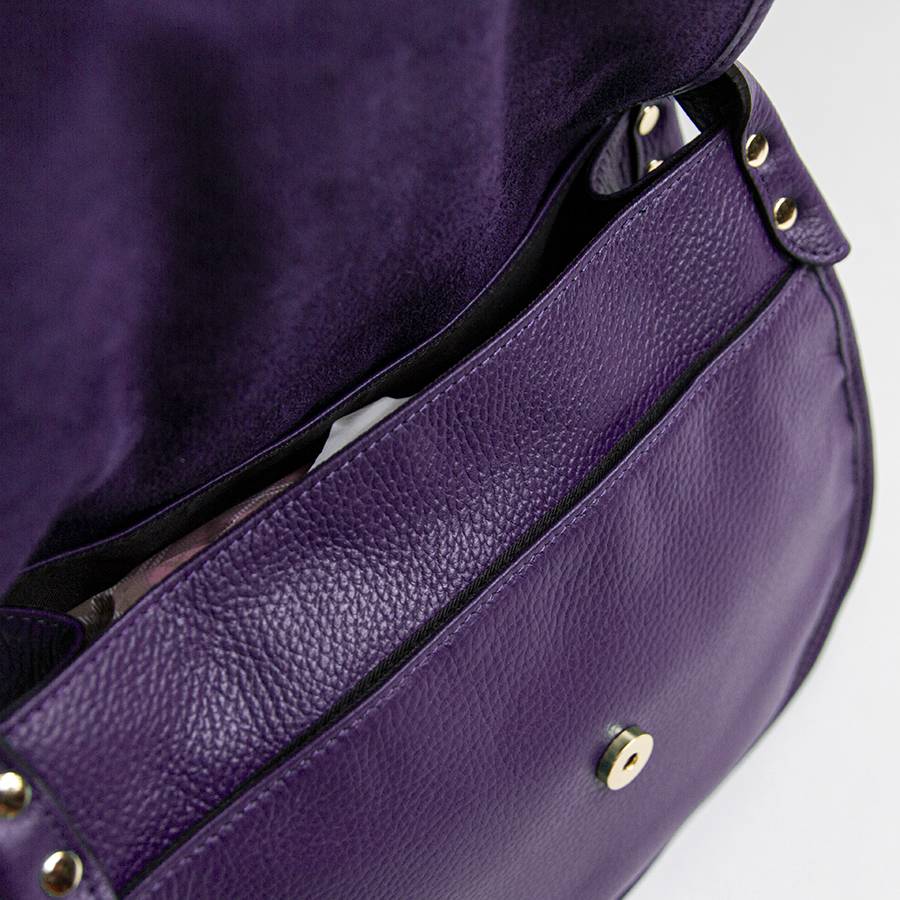 Laura Di Maggio SADDLE – Postina In Pelle E Camoscio Viola