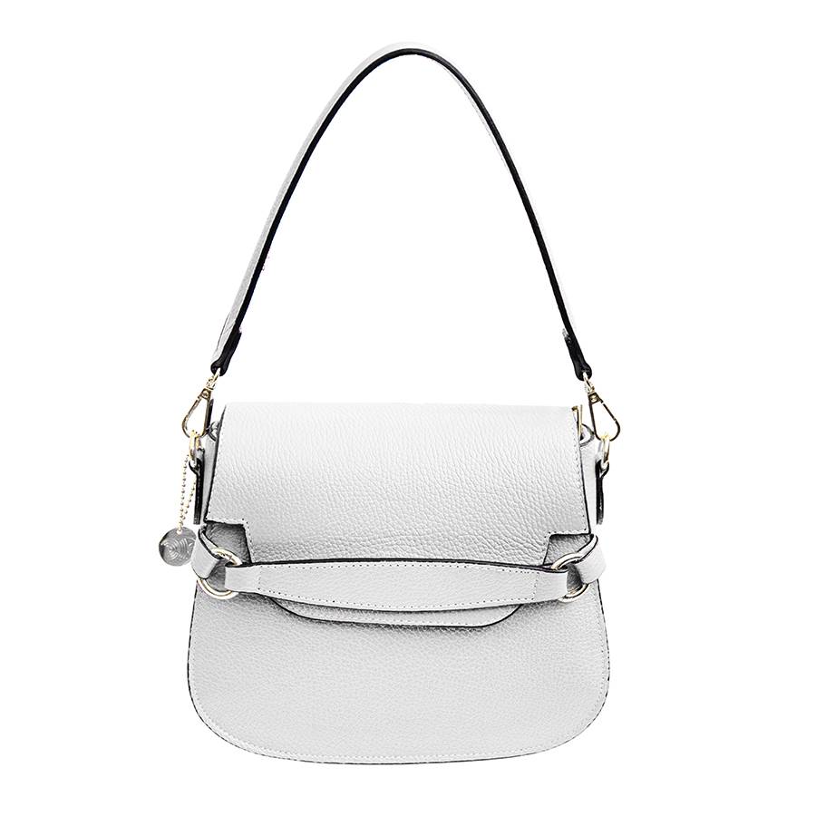 Laura Di Maggio SALLY – Postina con patta in pelle bianca