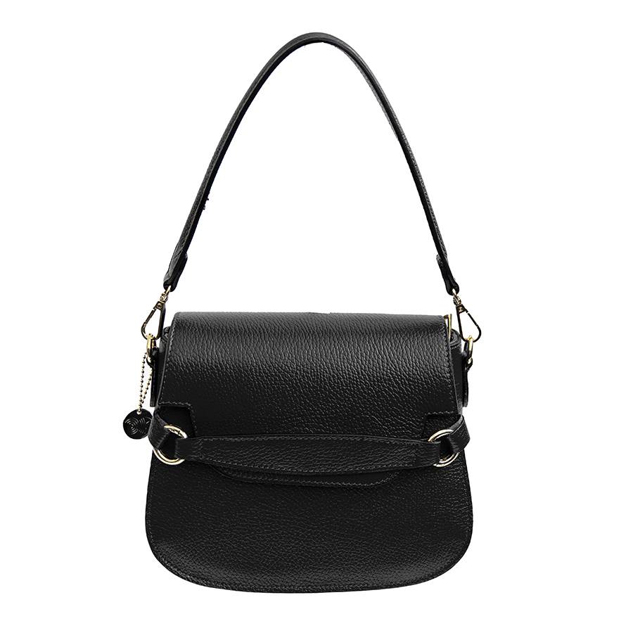 Laura Di Maggio SALLY – Postina con patta in pelle nera