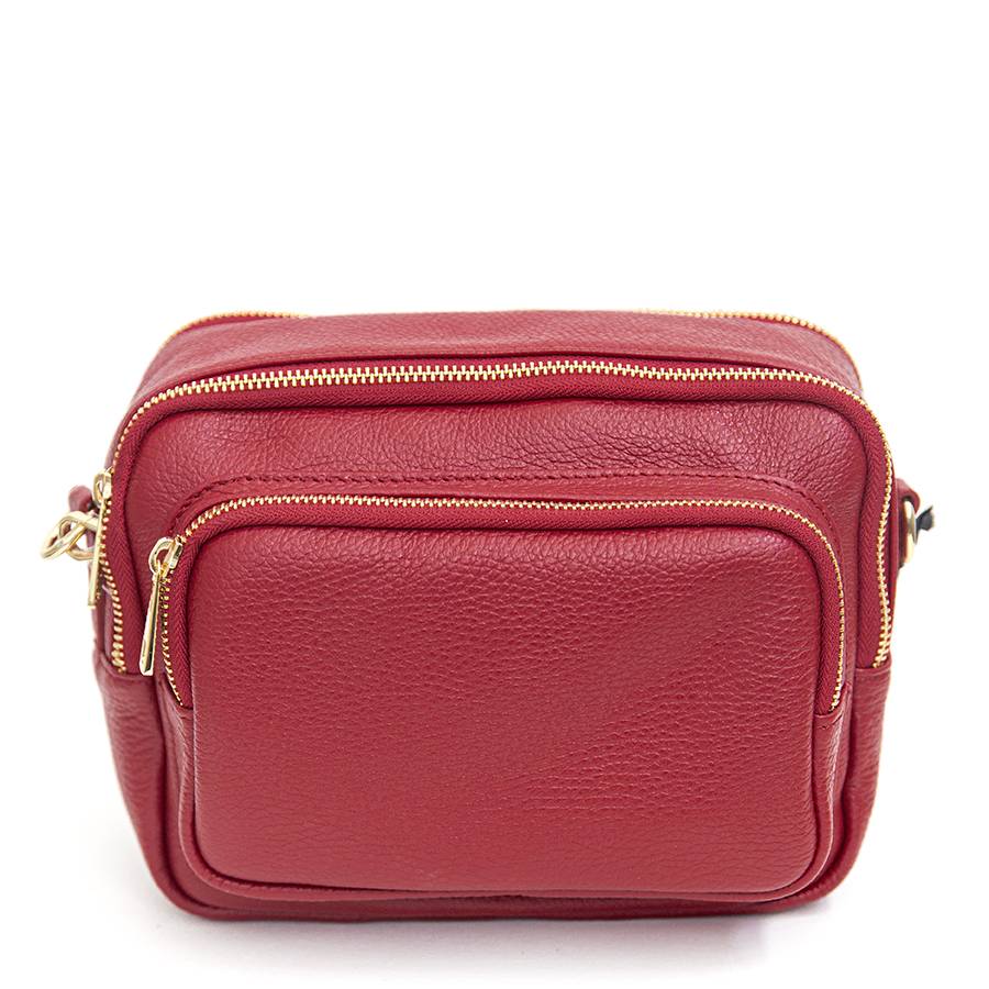 Laura Di Maggio SAPONETTA OVER – Borsa a tracolla in pelle dollaro rubino