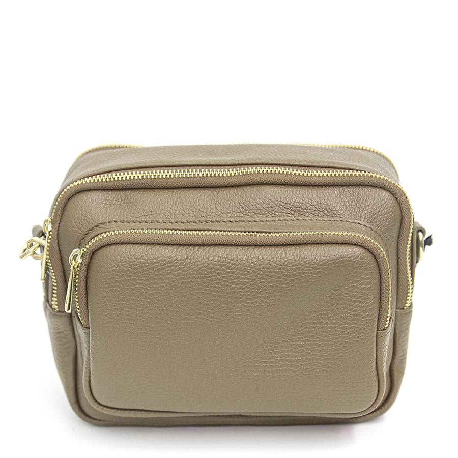 Laura Di Maggio SAPONETTA OVER – Borsa a tracolla in pelle dollaro taupe