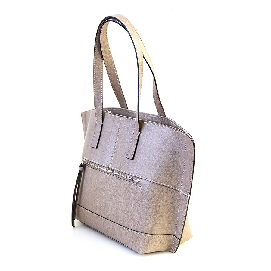 Laura Di Maggio SIMONA – Shopper In Pelle Saffiano Taupe