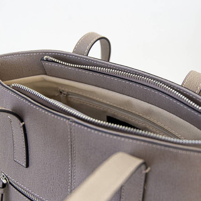 Laura Di Maggio SIMONA – Shopper In Pelle Saffiano Taupe