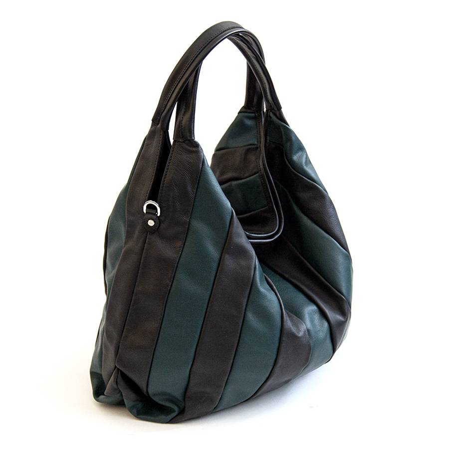 Laura Di Maggio TESSA – Maxi Sacca In Pelle Nappa Trapuntata Petrolio