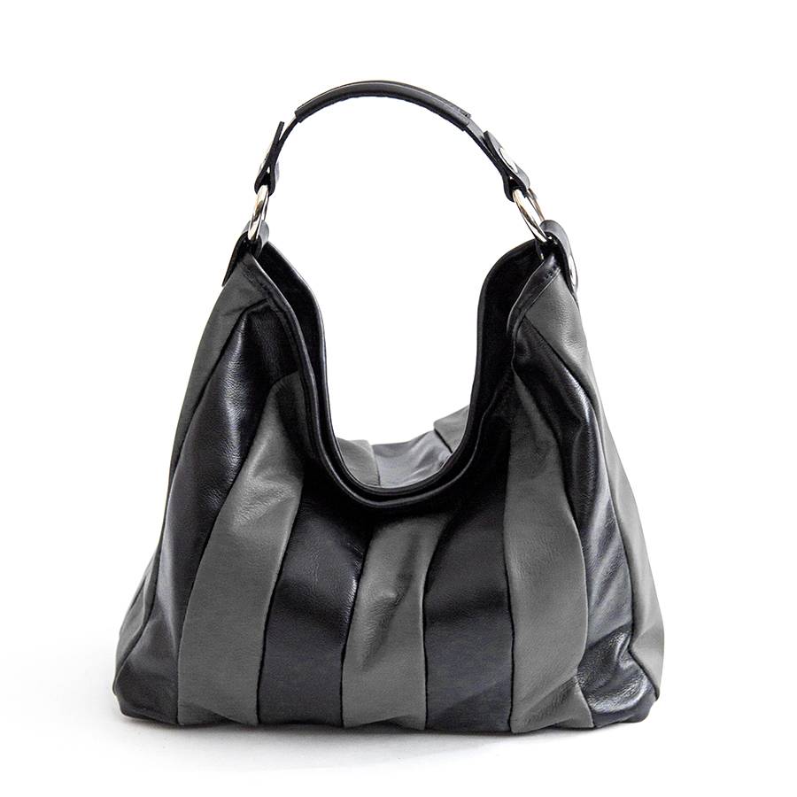 Laura Di Maggio TESSA SMALL – Sacca in pelle nappa trapuntata grigia