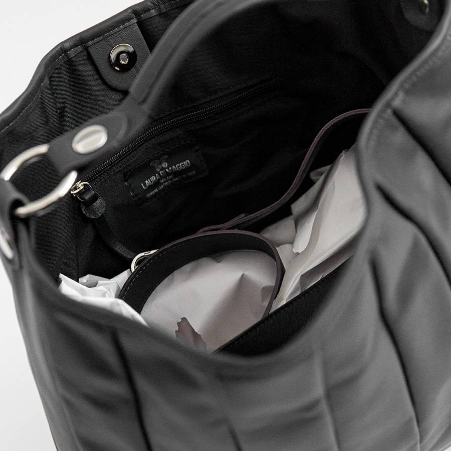 Laura Di Maggio TESSA SMALL – Sacca In Pelle Nappa Trapuntata Nera