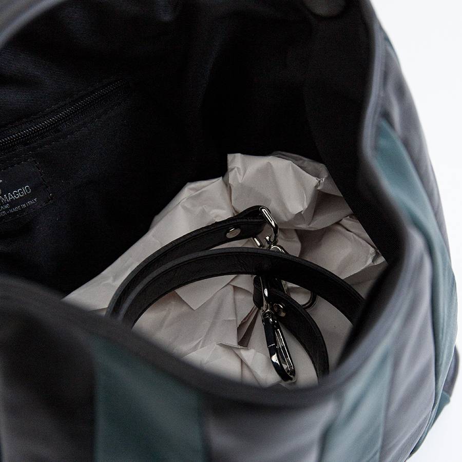 Laura Di Maggio TESSA SMALL – Sacca In Pelle Nappa Trapuntata Petrolio