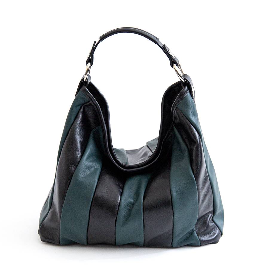 Laura Di Maggio TESSA SMALL – Sacca in pelle nappa trapuntata petrolio