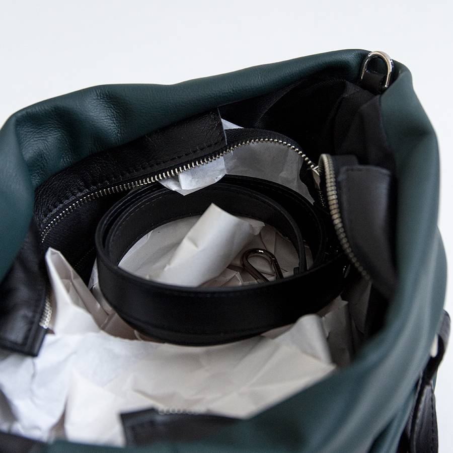 Laura Di Maggio TESSA TOTE – Borsa In Pelle Nappa Trapuntata Petrolio