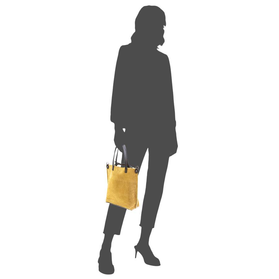 Laura Di Maggio TRUDI – Borsa In Camoscio Ed Eco Montone Ocra