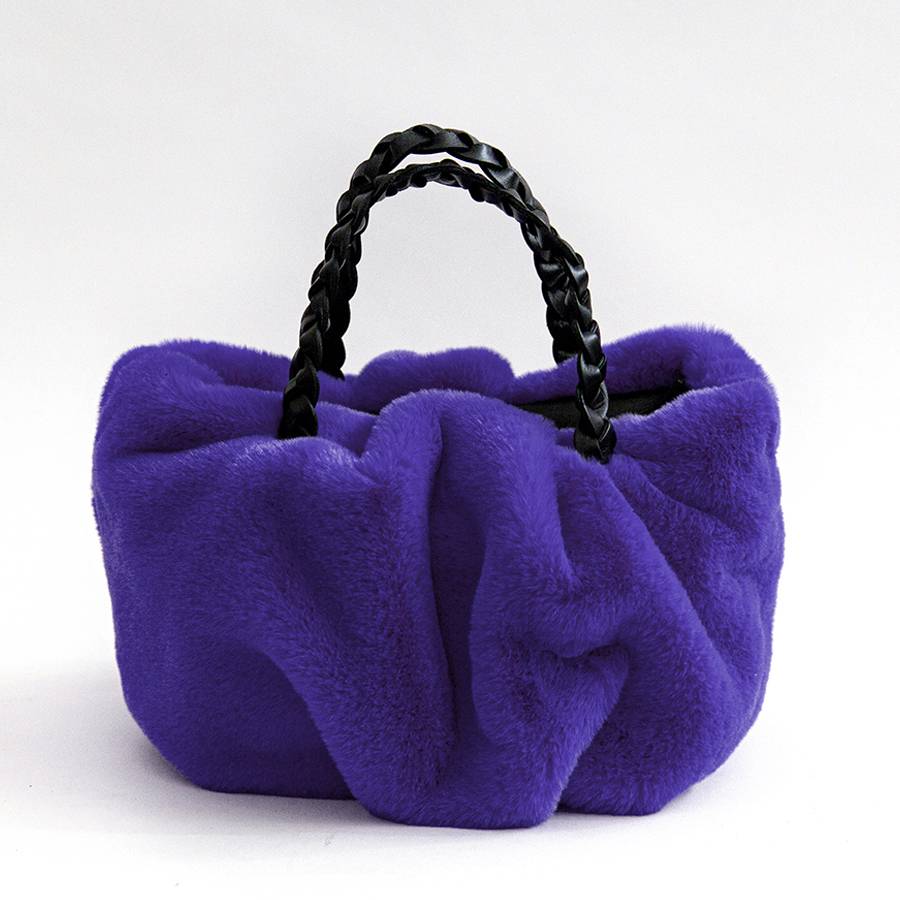 Laura Di Maggio TRUDY – bauletto in ecopelliccia viola