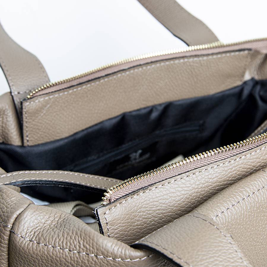 Laura Di Maggio TYRA – Borsa In Pelle Dollaro Trapuntato Beige