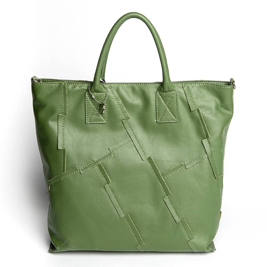 Laura Di Maggio UMA – Tote bag in pelle nappa verde aloe