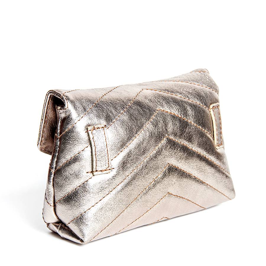 Laura Di Maggio VEGA – Marsupio Laminato A Trapunta Bronzo