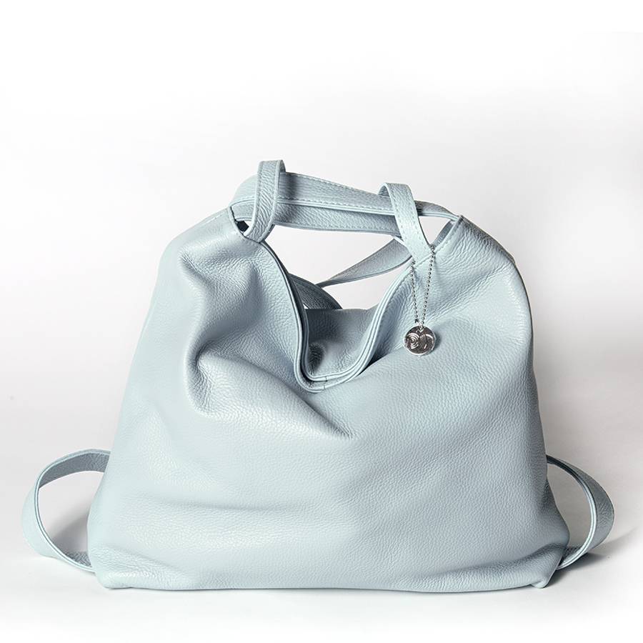 Laura Di Maggio VENICE – Zaino/borsa in pelle dollaro azzurro