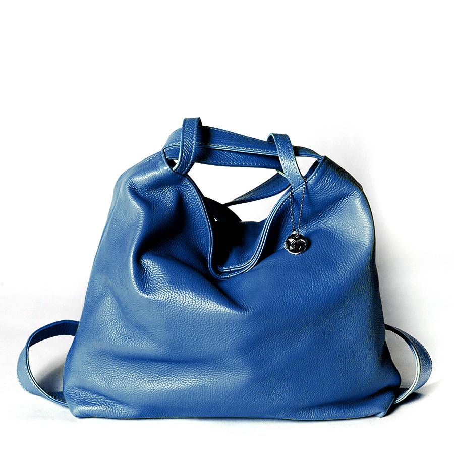 Laura Di Maggio VENICE – Zaino/borsa in pelle dollaro blu jeans