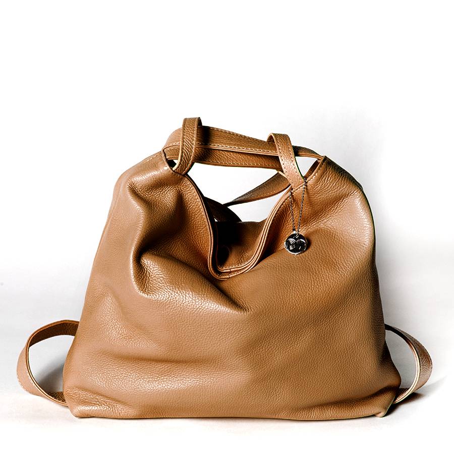 Laura Di Maggio VENICE – Zaino/borsa in pelle dollaro cuoio