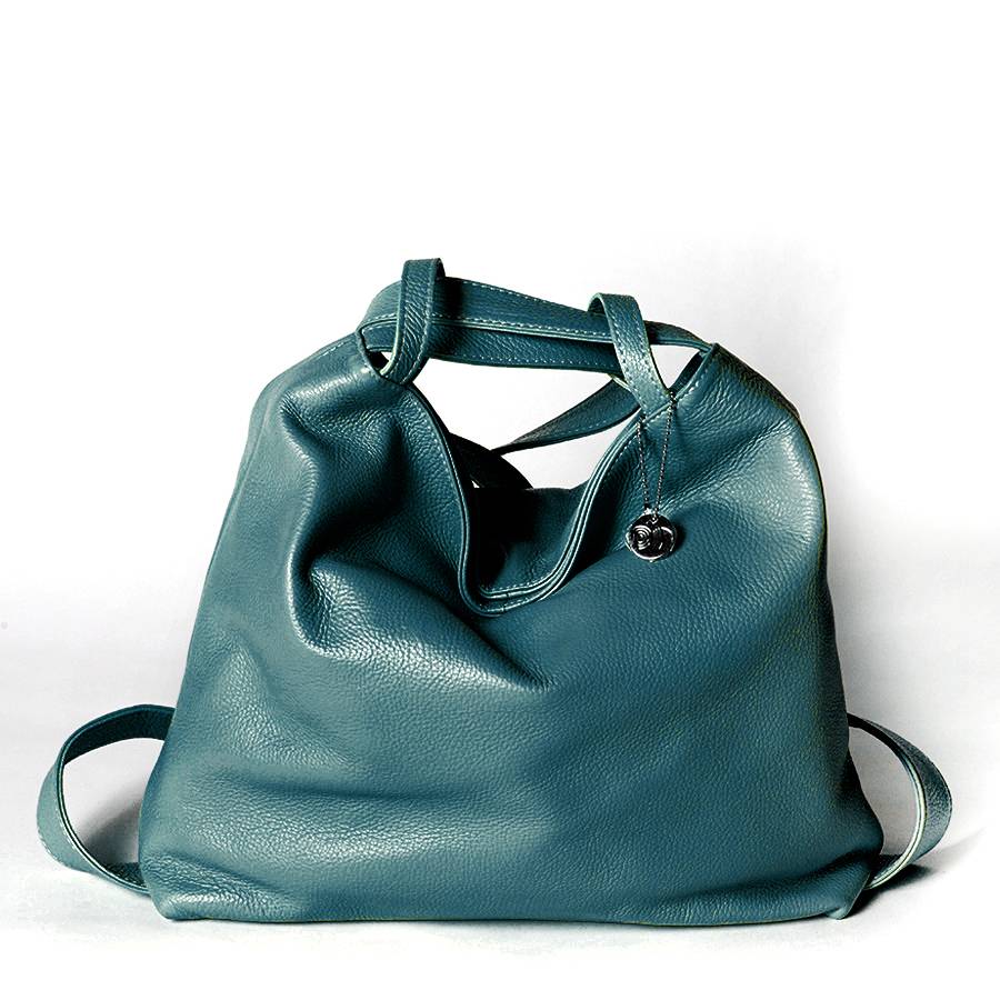 Laura Di Maggio VENICE – Zaino/borsa in pelle dollaro petrolio