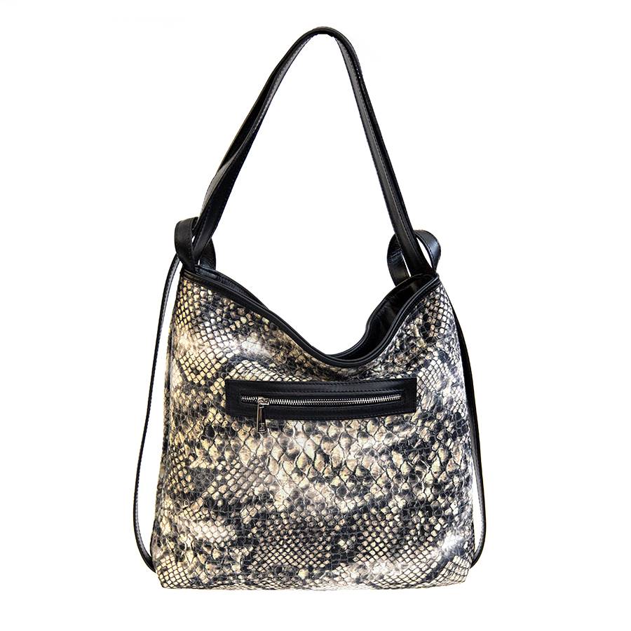 Laura Di Maggio VENICE – Zaino/borsa In Pelle E Tessuto Roccia