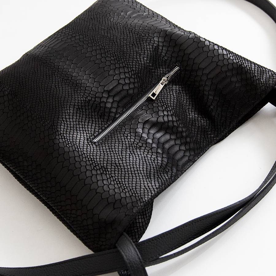 Laura Di Maggio VENICE – Zaino/borsa In Pelle Stampa Pitone Nero