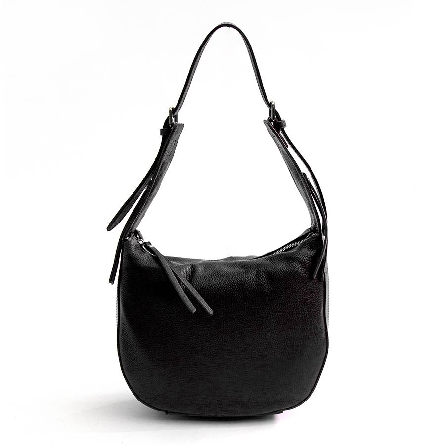 Laura Di Maggio VIKY – Sacca con manico regolabile in pelle nera