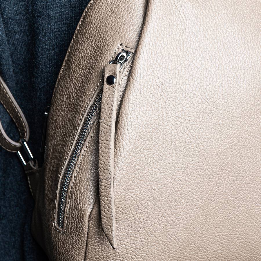 Laura Di Maggio ZIP – Zainetto In Pelle Dollaro Beige