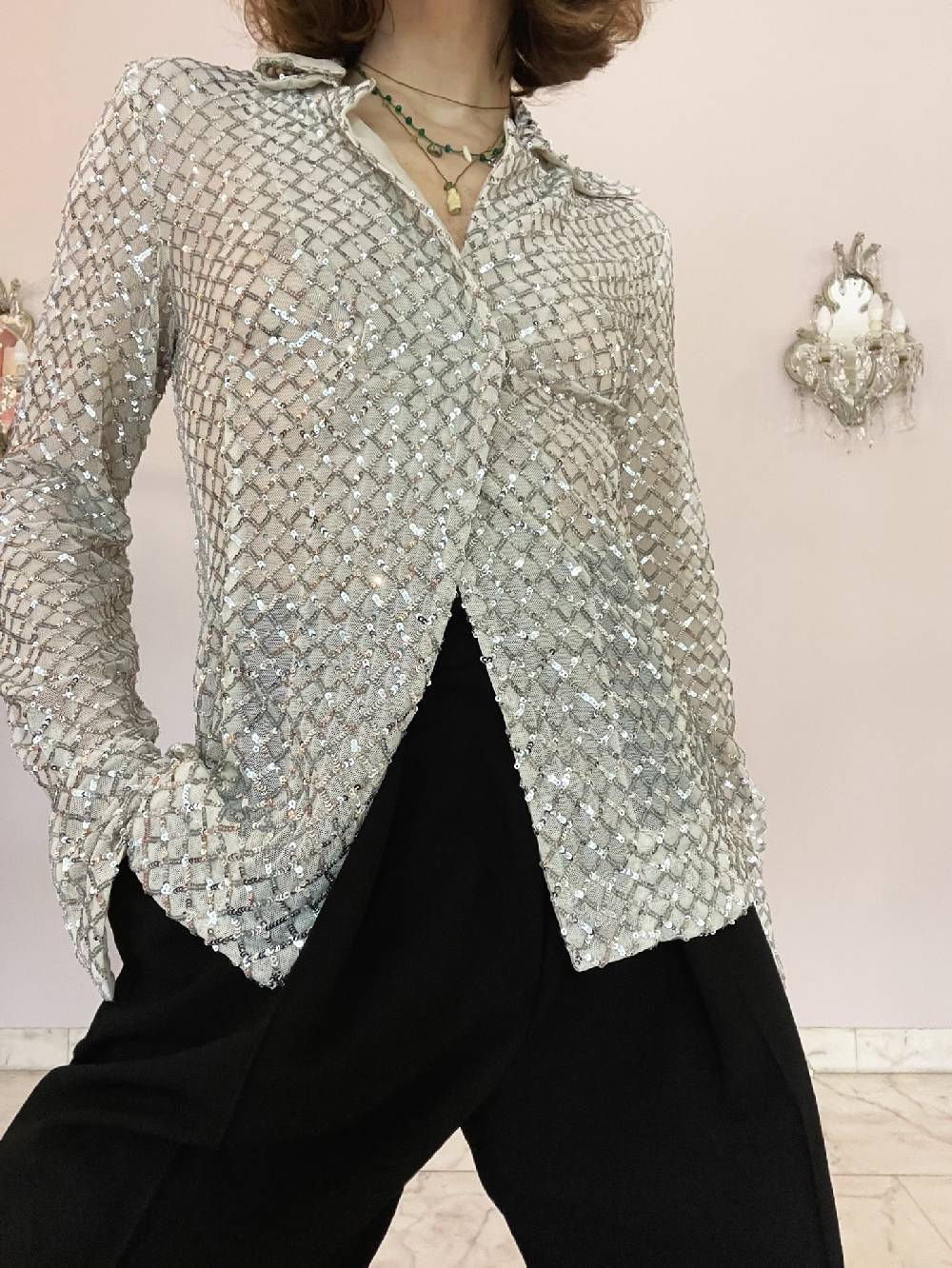 Laviniaturra Camicia paillettes