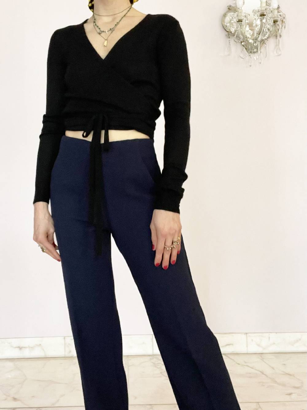 Laviniaturra Pantaloni Dritti Con Risvolto